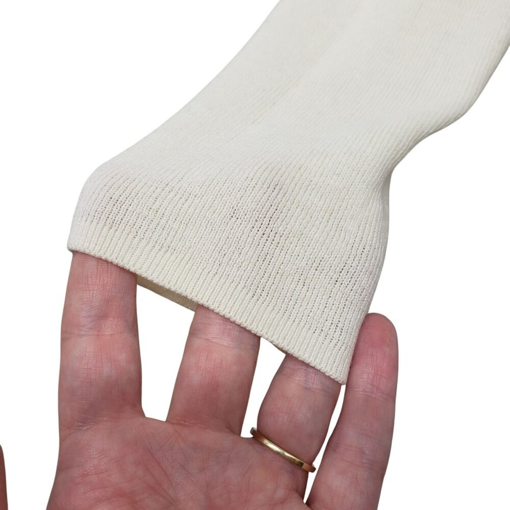 Title Nine Cardigan Supima Cotton Merino Wool Cream Open Front Waterfall S - Picture 13 of 13